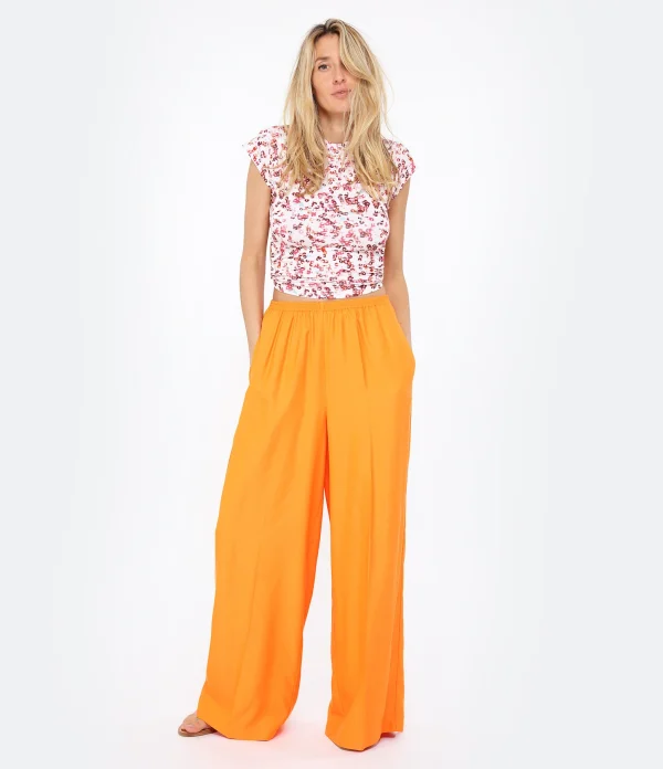 FORTE_FORTE Pantalon Fluide Tangerine fashion pas cher 4