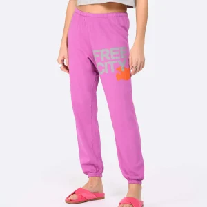 boutique en ligne FREECITY Jogging Free City Coton Pink Juice 13