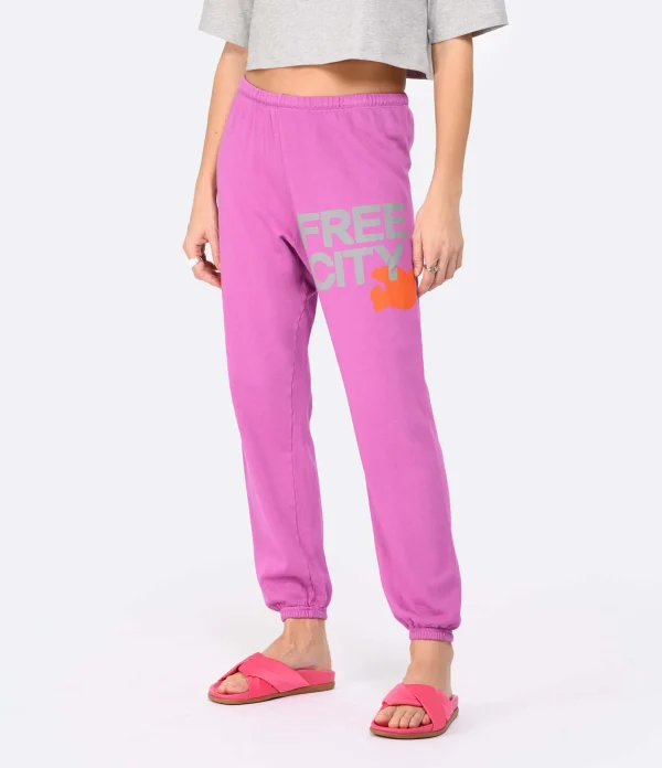 boutique en ligne FREECITY Jogging Free City Coton Pink Juice 5