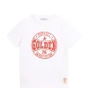 Golden Goose Tee-shirt Golden Enfant Coton Blanc vente chaude 19