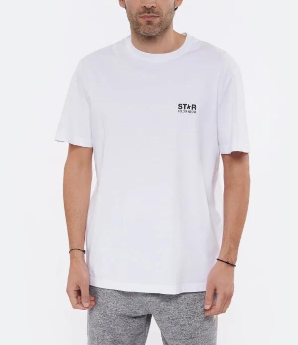 SOLDES TOUT À Golden Goose Tee-shirt Homme Star Coton Blanc Noir 4