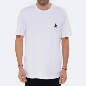 prix pas cher Golden Goose Tee-shirt Homme Étoile Coton Blanc Noir 11