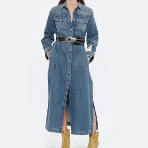 Golden Goose Robe Chemise Golden Denim Bleu Livraison gratuite 18