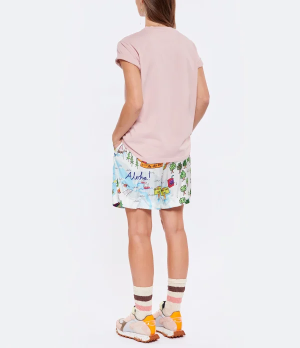 soldes officiel Golden Goose Tee-shirt Étoile Coton Rose Blanc 6