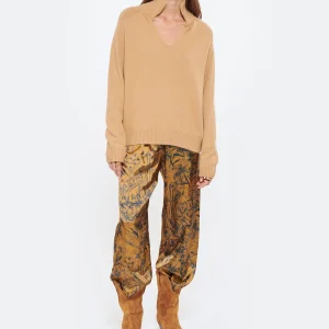 Golden Goose Pantalon Journey Marron Bleu en solde 25