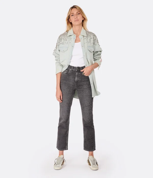 soldes Golden Goose Jean Journey Coton Gris 4