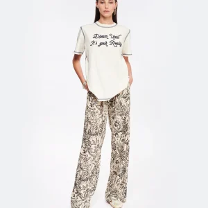 site pas cher Golden Goose Tee-shirt Journey Regular Coton Écru 13