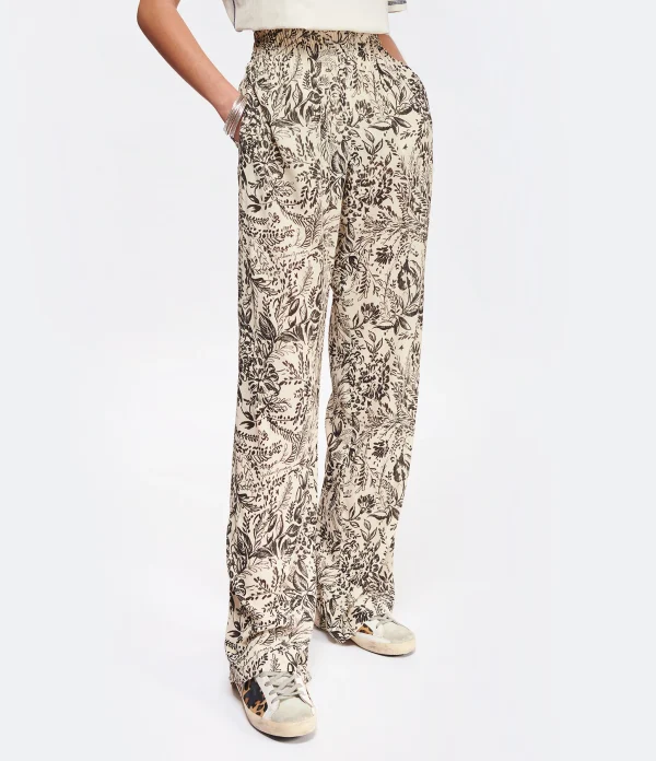 styles dernier cri Golden Goose Pantalon Journey Imprimé Beige 5