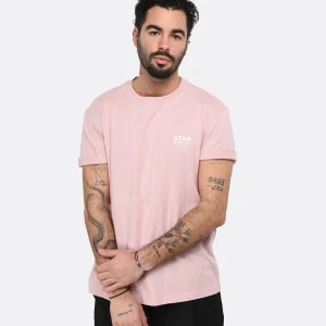 Golden Goose Tee-shirt Star Homme Coton Rose jusqu'à 14