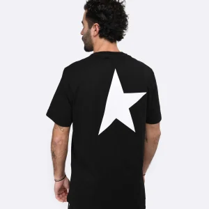 site soldes Golden Goose Tee-shirt Big Star Homme Coton Noir Blanc 17