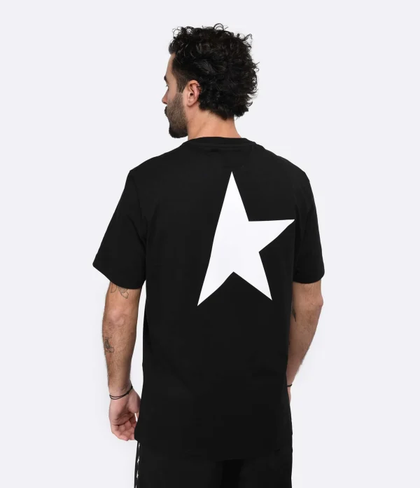 site soldes Golden Goose Tee-shirt Big Star Homme Coton Noir Blanc 6