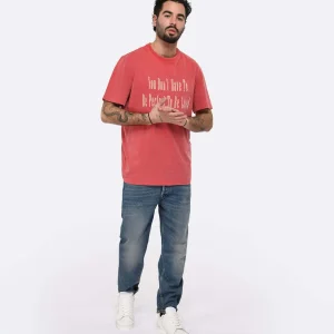 outlet soldes Golden Goose Tee-shirt Journey Homme Coton Rouge 15