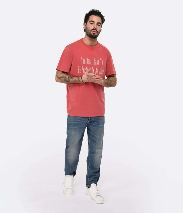 outlet soldes Golden Goose Tee-shirt Journey Homme Coton Rouge 6