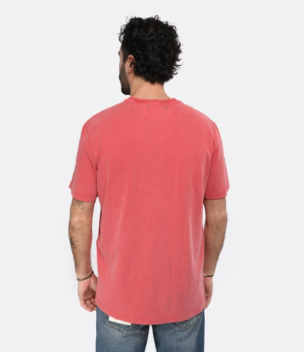 outlet soldes Golden Goose Tee-shirt Journey Homme Coton Rouge 5