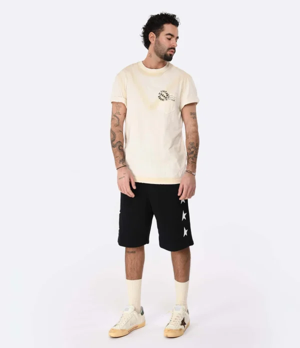 Golden Goose Short Star Homme Coton Noir des prix incroyables 4