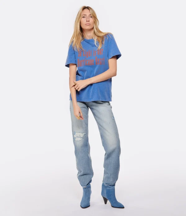 dernière tendance Golden Goose Tee-shirt Journey Regular Coton Bleu 5