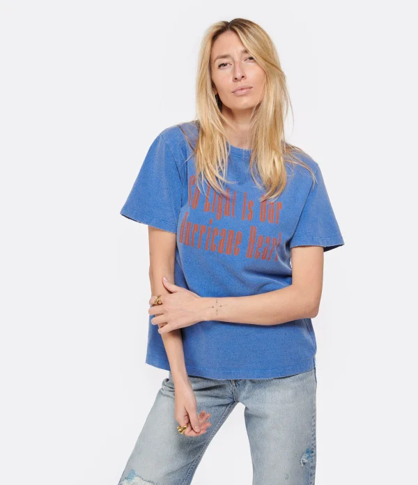 dernière tendance Golden Goose Tee-shirt Journey Regular Coton Bleu 4