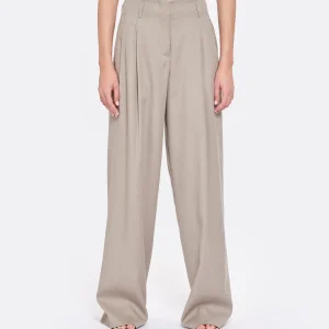 SOLDES TOUT À Golden Goose Pantalon Journey Laine Taupe 16