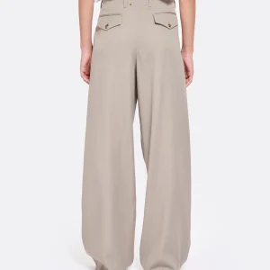 SOLDES TOUT À Golden Goose Pantalon Journey Laine Taupe 18