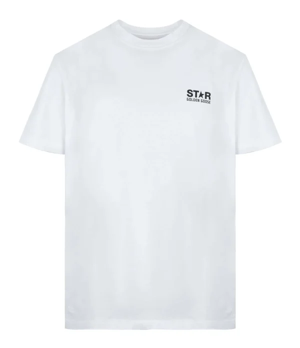 Prestation Et Rapide Golden Goose Tee-shirt Big Star Coton Blanc Noir 1