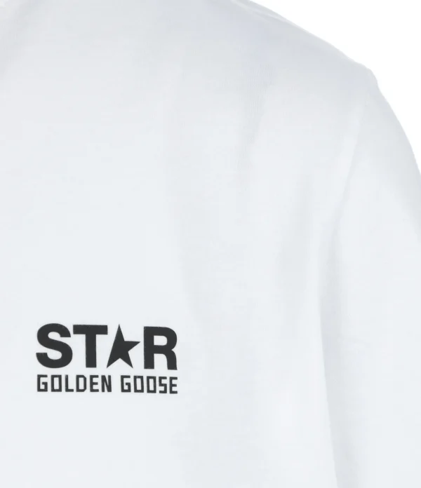 Prestation Et Rapide Golden Goose Tee-shirt Big Star Coton Blanc Noir 4