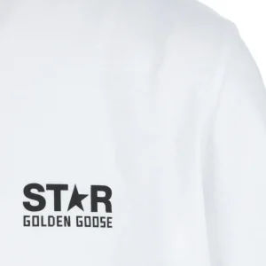 Golden Goose Tee-shirt Big Star Coton Blanc Noir solde en ligne 13