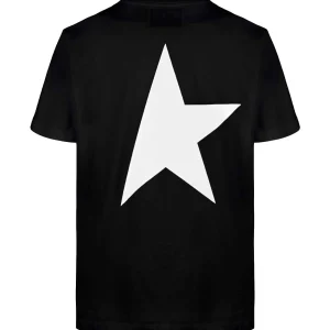 site soldes Golden Goose Tee-shirt Big Star Homme Coton Noir Blanc 11