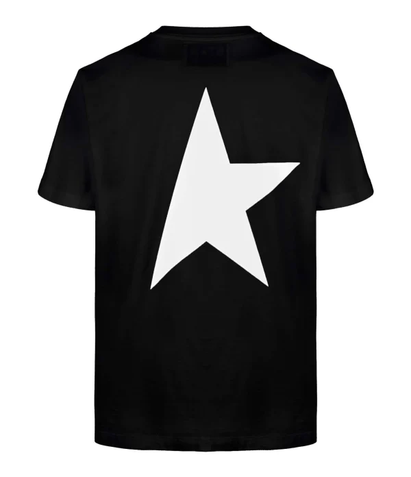 site soldes Golden Goose Tee-shirt Big Star Homme Coton Noir Blanc 3