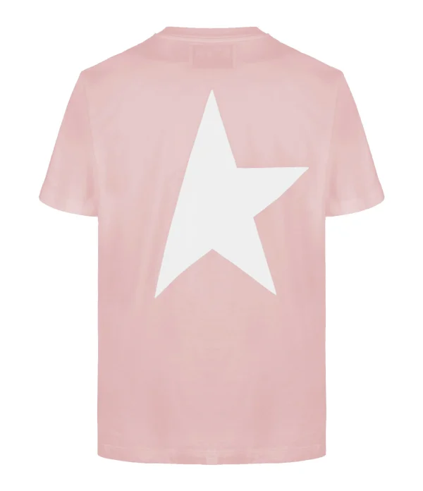 Golden Goose Tee-shirt Star Homme Coton Rose jusqu'à 3