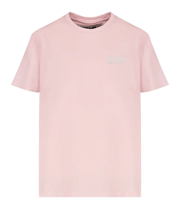 Golden Goose Tee-shirt Star Homme Coton Rose jusqu'à 1