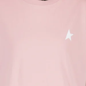 soldes officiel Golden Goose Tee-shirt Étoile Coton Rose Blanc 9