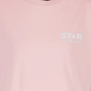 Golden Goose Tee-shirt Star Homme Coton Rose jusqu'à 12