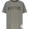 marque pas cher Golden Goose Tee-shirt Golden Homme Coton Olive 16