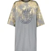 Golden Goose Tee-shirt Journey Coton Gris Doré qualité supérieure 25