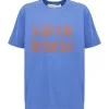 dernière tendance Golden Goose Tee-shirt Journey Regular Coton Bleu 17