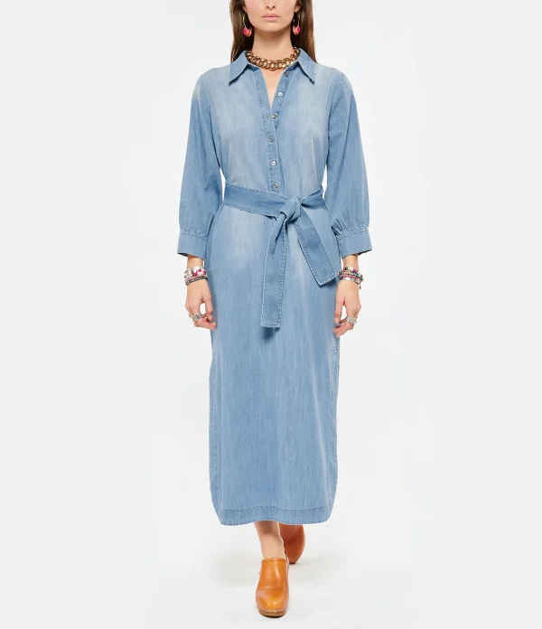 HANA SAN Robe Ionna Bleu Ciel en ligne 4