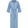 HANA SAN Robe Maeva Coton Denim REMISE allant 11