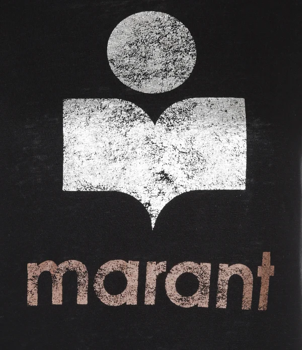 magasin en ligne MARANT ÉTOILE Tee-shirt Koldi Lin Noir Argenté Rose 3