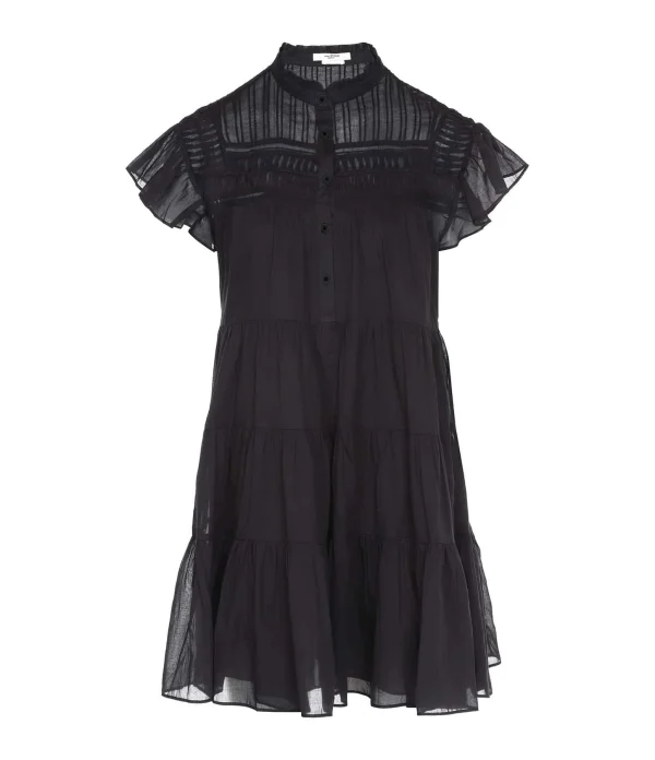 Meilleur Prix Garanti MARANT ÉTOILE Robe Lanikaye Coton Noir 1