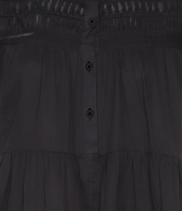 magasin pour MARANT ÉTOILE Robe Lanikaye Coton Noir 3