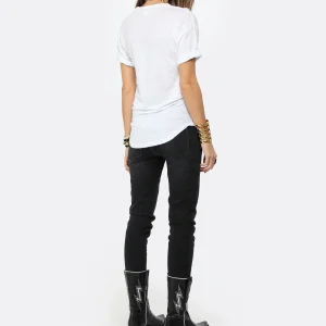 MARANT ÉTOILE Tee-shirt Koldi Uni Lin Blanc marque pas cher en ligne 15