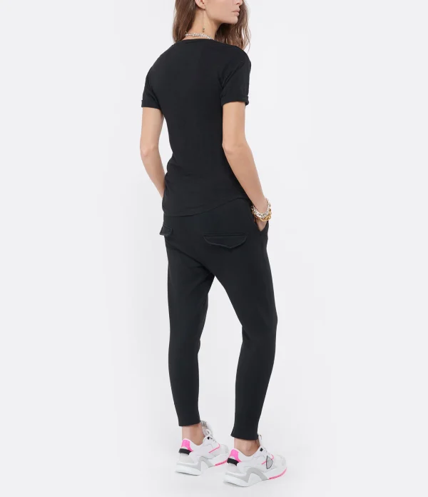 REMISE allant MARANT ÉTOILE Tee-shirt Koldi Logo Lin Noir 7