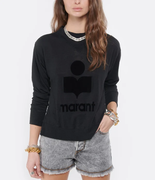 MARANT ÉTOILE Tee-shirt Kilsen Lin Noir magasin france 4