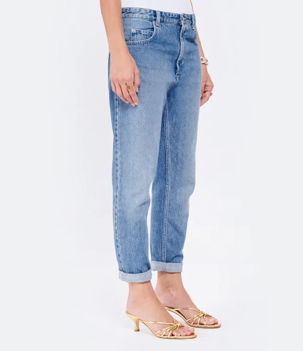 MARANT ÉTOILE Jean Neasr Coton Bleu Clair boutique pas cher 5