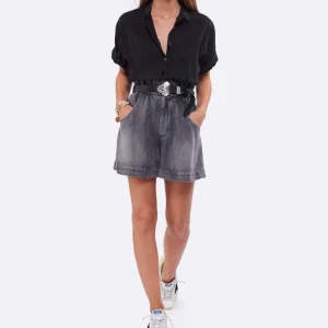 vente en ligne pas cher MARANT ÉTOILE Short Titea Coton Gris 27