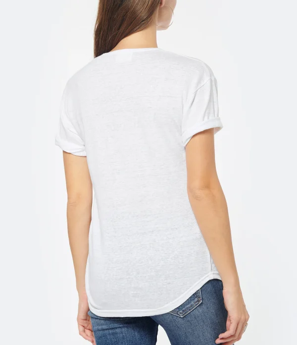 le grand escompte MARANT ÉTOILE Tee-shirt Koldi Lin Rose Blanc 6