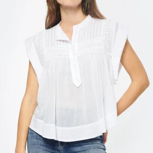 MARANT ÉTOILE Top Leaza Coton Blanc acheter en ligne 11