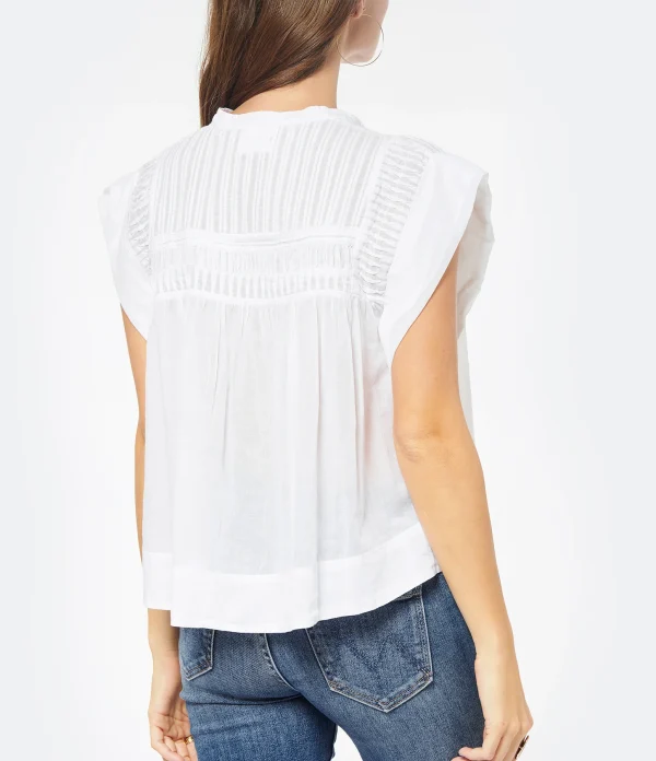 MARANT ÉTOILE Top Leaza Coton Blanc acheter en ligne 6