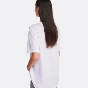 pas cher en vente MARANT ÉTOILE Tee-shirt Zewel Lin Blanc 12