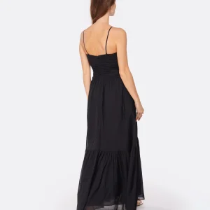 MARANT ÉTOILE Robe Longue Giana Coton Noir garantis authentique 13